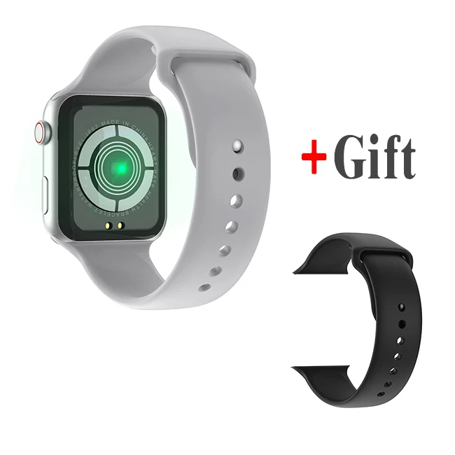 silver add black Новые F10 Смарт часы Полный сенсорный экран Bluetooth Smartwatch камера монитор сердечного ритма Водонепроницаемый умный браслет PK iwatch 4 IWO8 - Цвет: silver add black