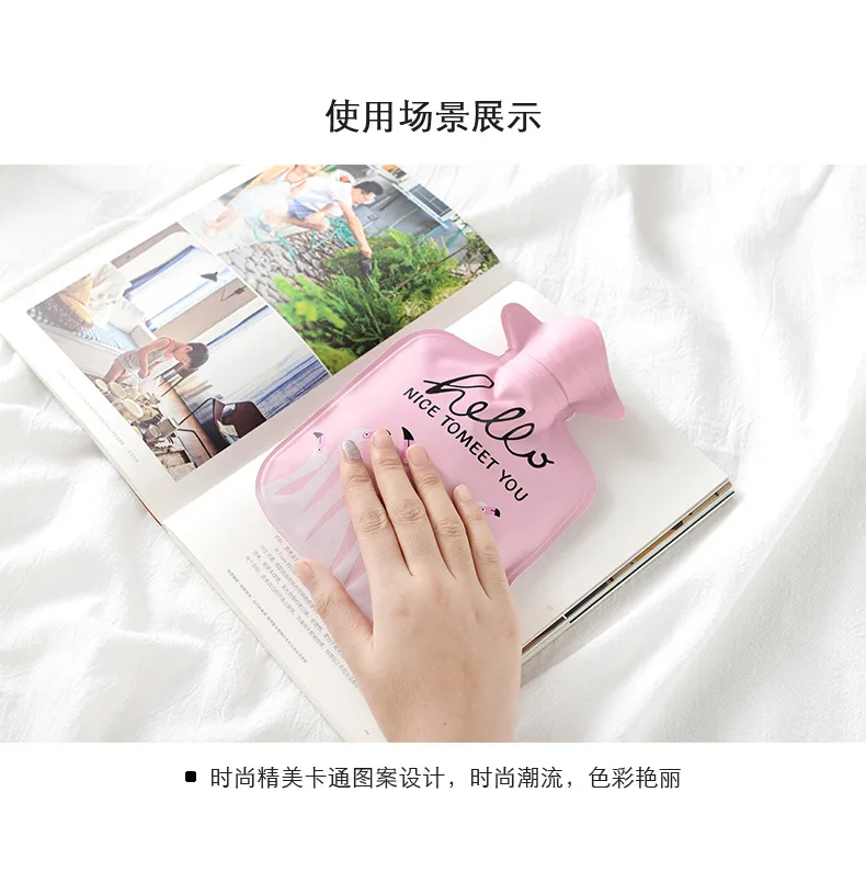 2116 Cartoon Cute Small Hot Water Bag Water Injection Explosion-Proof Hand Warmer Water Filling Dysmenorrhea Hot Water Bottle