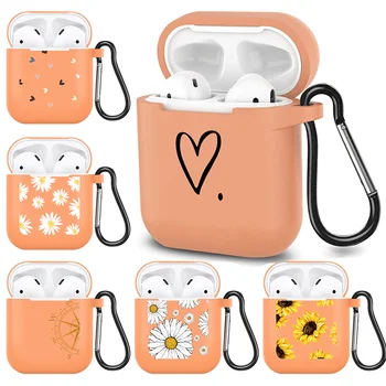 

Fashion Love Heart Flower Bluetooth Earphone Case for Apple Airpods 1&2 Case Soft Silicone Cover For Airpods Case Accessories