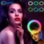 LED Selfie Ring Light For Mobile Phone Portable RGB Colorful Flash Lamp Lights For YouTube Vlog Cellphone Live Fill Lighting