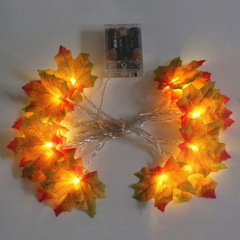 

Halloween Lighted Autumn Thanksgiving Decoration Maple Leaf LED String Light Party DIY Decorations