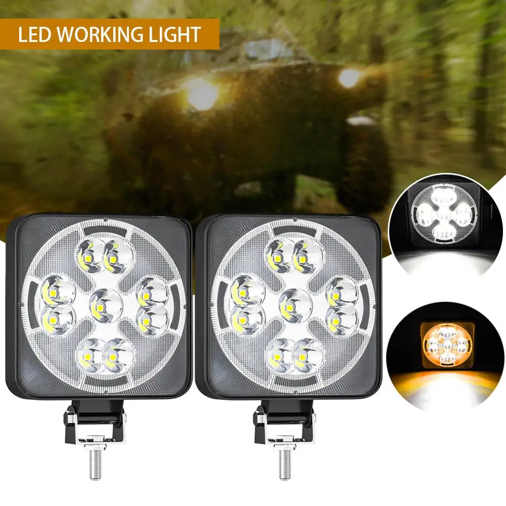 

46W 21 LED Work Light Daytime Running Lights Driving Fog Lamp Strobe Lamp Accessories for Pickup for Jeep Off Road 4WD 4X4