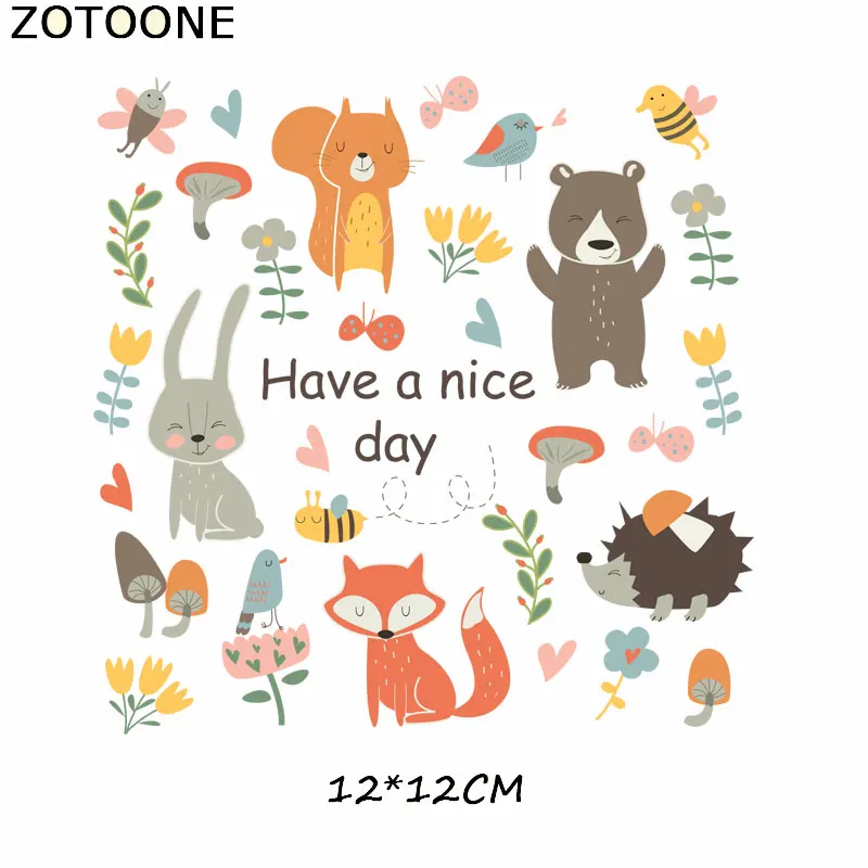 ZOTOONE, милый медведь, нашивки в форме животных, железные передачи для футболки, детский подарок, сделай сам, одежда, наклейки с милым дельфином - Цвет: 440
