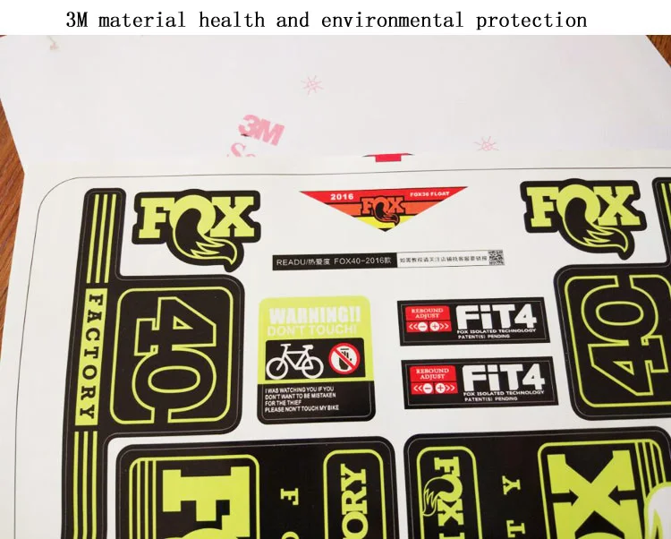 2016 fox float 40 front наклейки на вилке для горного велосипеда гоночного dirt MTB bike вилок