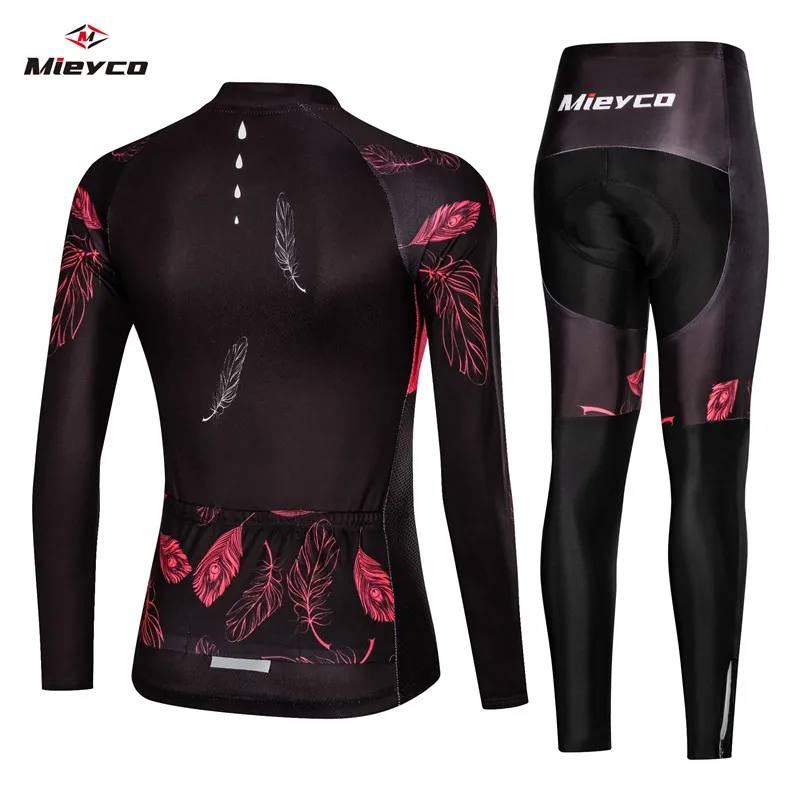 Женский комплект Джерси для велоспорта с длинным рукавом Roupa De Ciclismo Feminina костюм