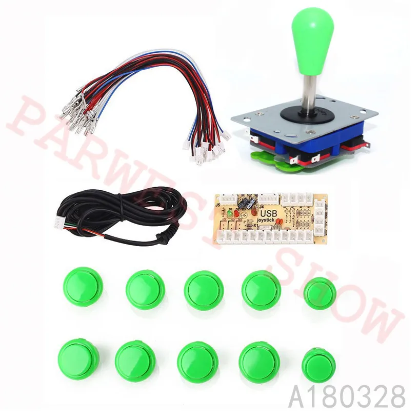 

DIY arcade joystick handle set kits with Zippy Joystick Push buttons Zero Delay USB adapter to PC joystick button encoder Sets