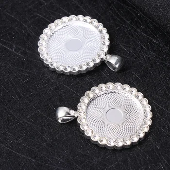 

12pcs DIY Pendant Parts Shining Beautiful Round Rhinestone Alloy Jewelry Accessories (Golden, 25mm)