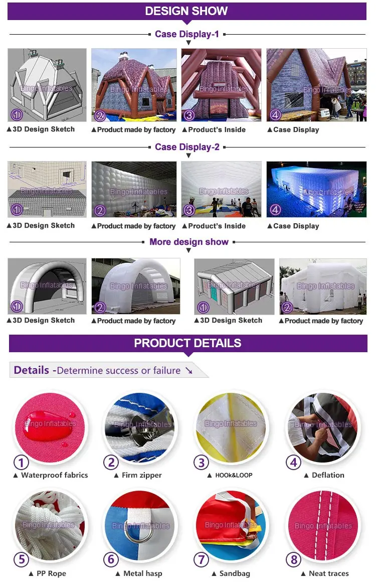 Customized 10x8x6mH gaint inflatable stage tent for shopsale / inflatable stage toy tent