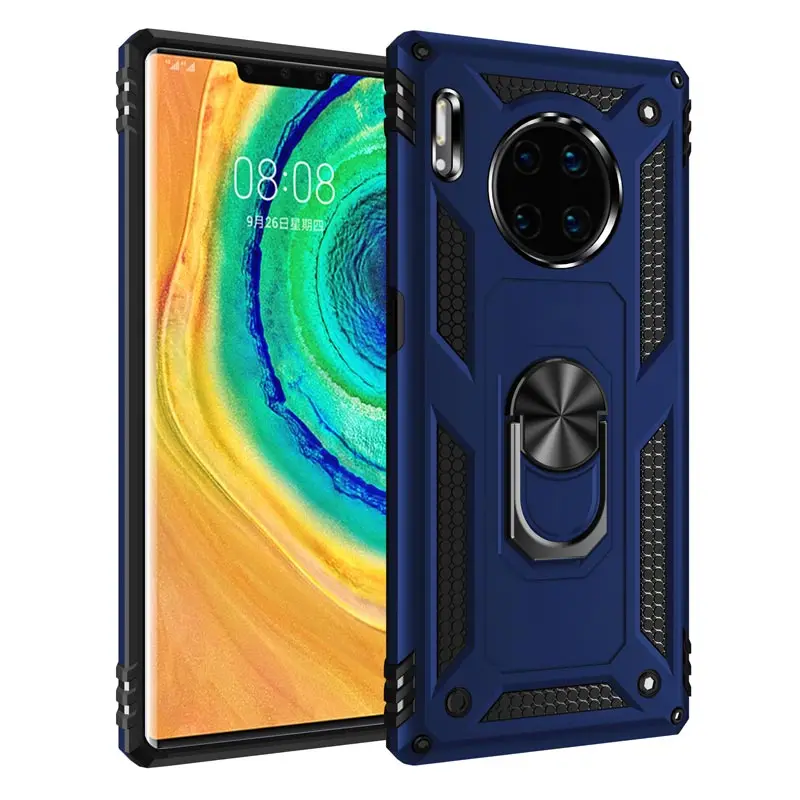 Противоударный чехол-бампер для huawei P30 Pro P30 P20 lite mate 20 30 lite P smart Чехол-держатель с кольцом на палец для huawei P30