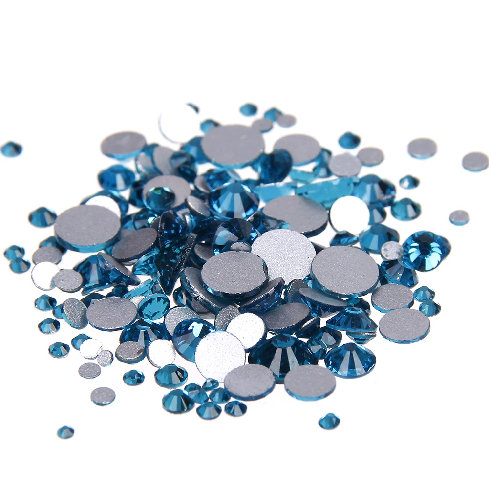 

Без горячей фиксации Стразы Темный Аквамарин искусственные и смешанные размеры клей на камни и кристаллы искусственные принадлежности