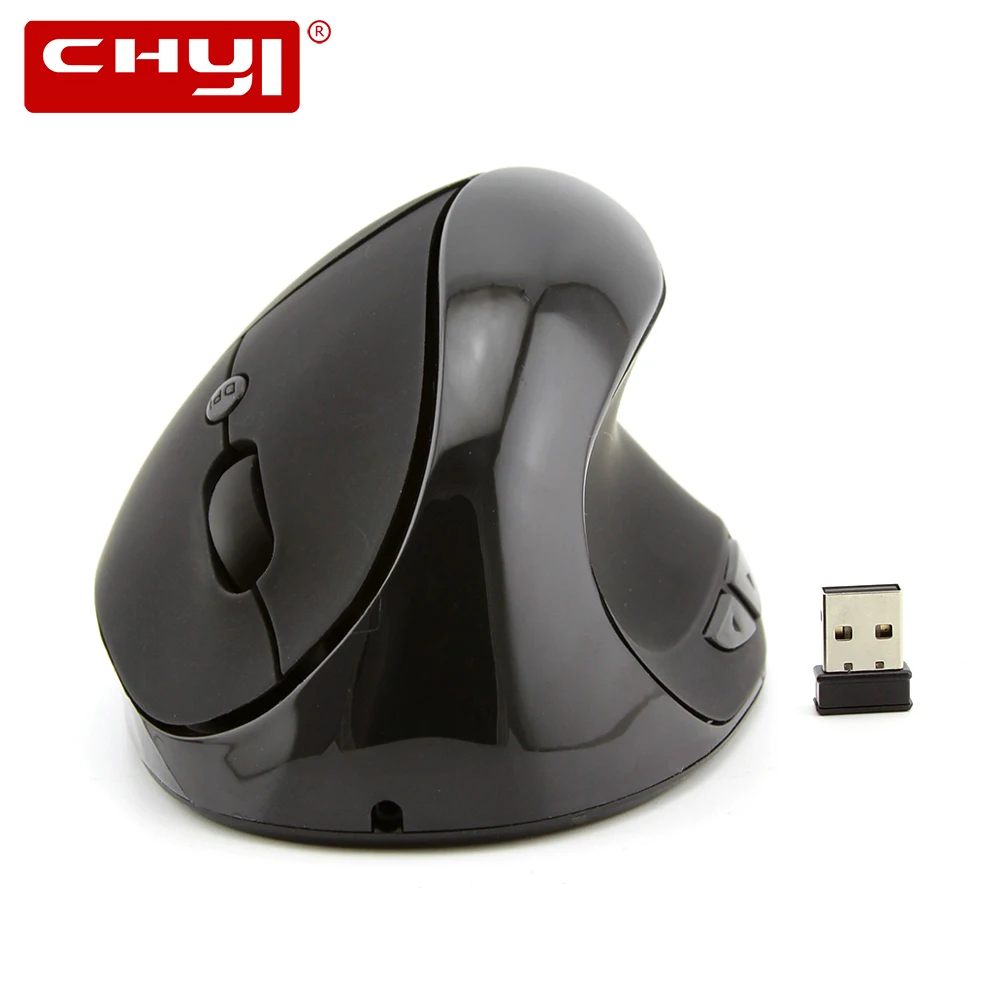 

CHYI Rechargeable 2.4G Wireless Mouse Healthy Vertical Computer Mice 1600 DPI Ergonomic Optical Gaming Mouse For PC Laptop