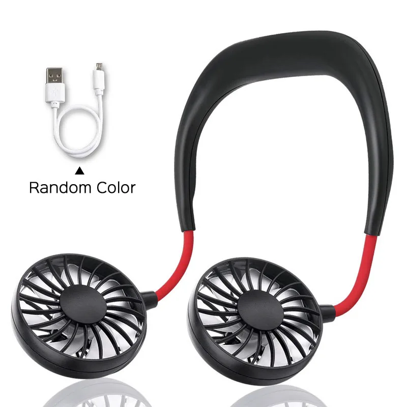 

Mini USB Fan Hands-free Lazy Neck Band Style 360 Degree Adjustable 3 Modes Wind Hanging Air Cooler Sports Cooling Portable Fans