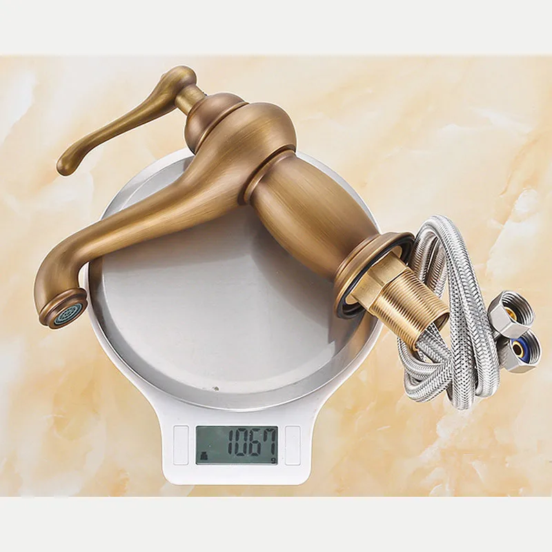 Античные латунные Смесители для ванной комнаты Бронзовые Европейский роскошный