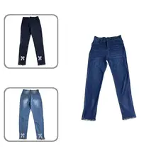 Cool Denim Pants Shaping Shrink Resistant Bow Cuff Pockets Skinny Jeans Jeans Pencil Pants