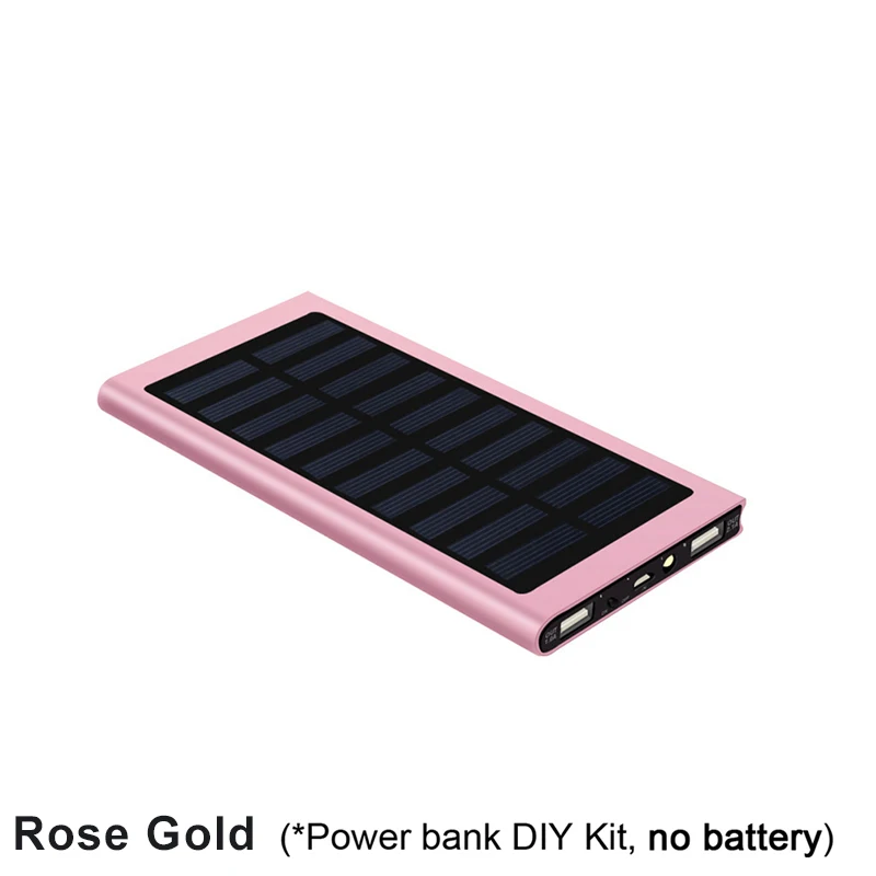 1*7566121 солнечное зарядное устройство чехол DIY Коробка двойной USB комплект зарядное устройство для телефона фонарик портативное зарядное устройство