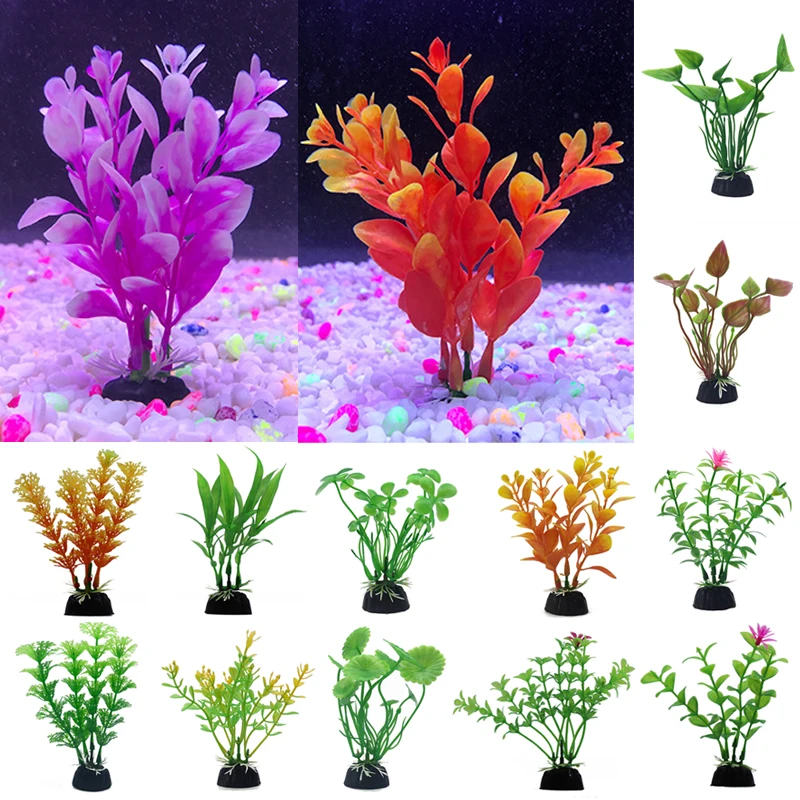 

About 10cm Beautiful Artificial Plastic Aquarium Plants Landscape Decoration Fish Tank Water Plant Grass Ornament Plastic Decor