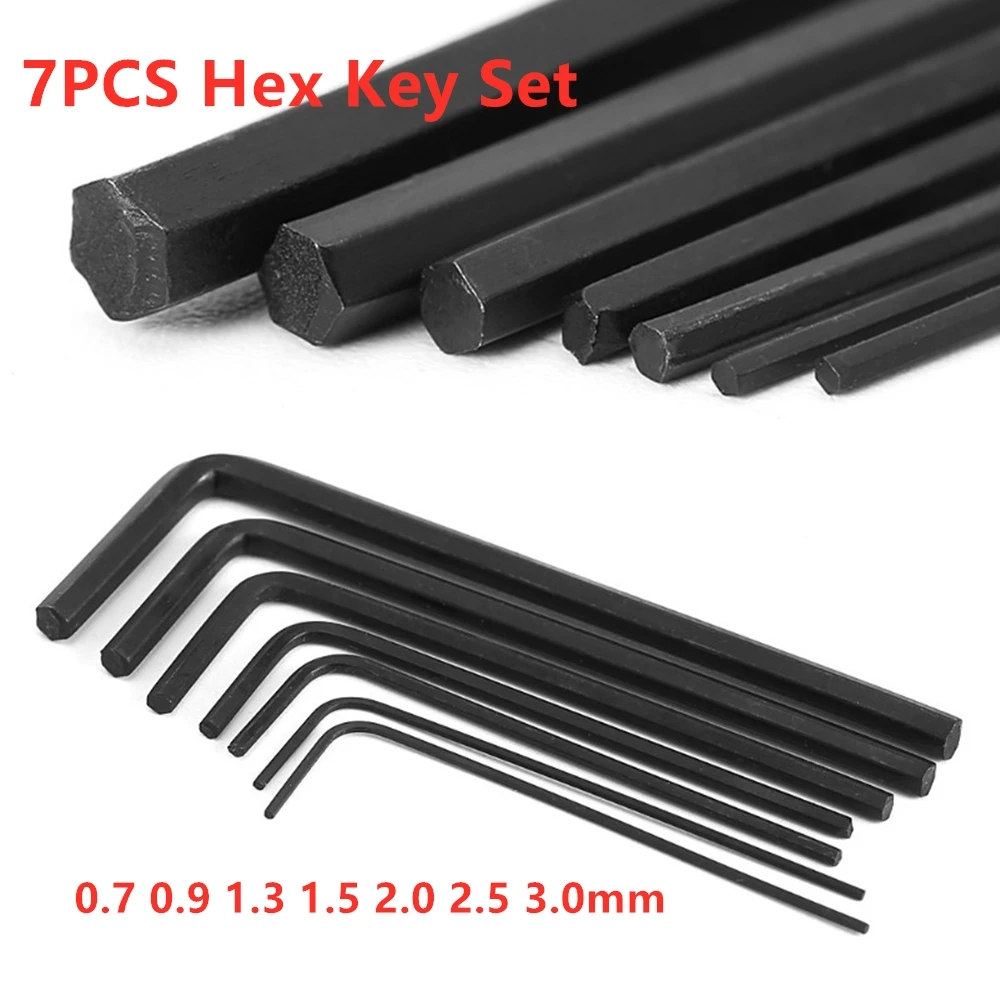 7Pcs/set 0.7mm/0.9/1.3/1.5/2/2.5/3mm Mini Micro Hexagon Hex Allen Key Set Wrench Screwdriver Tool Kit | Инструменты