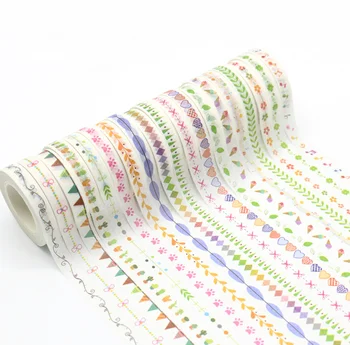 

19pcs Kawaii flower leaf paw heart tree Washi Tape Kawaii Masking Tapes For Kids DIY Decorative Diary Scrapbooking Photo Ablum