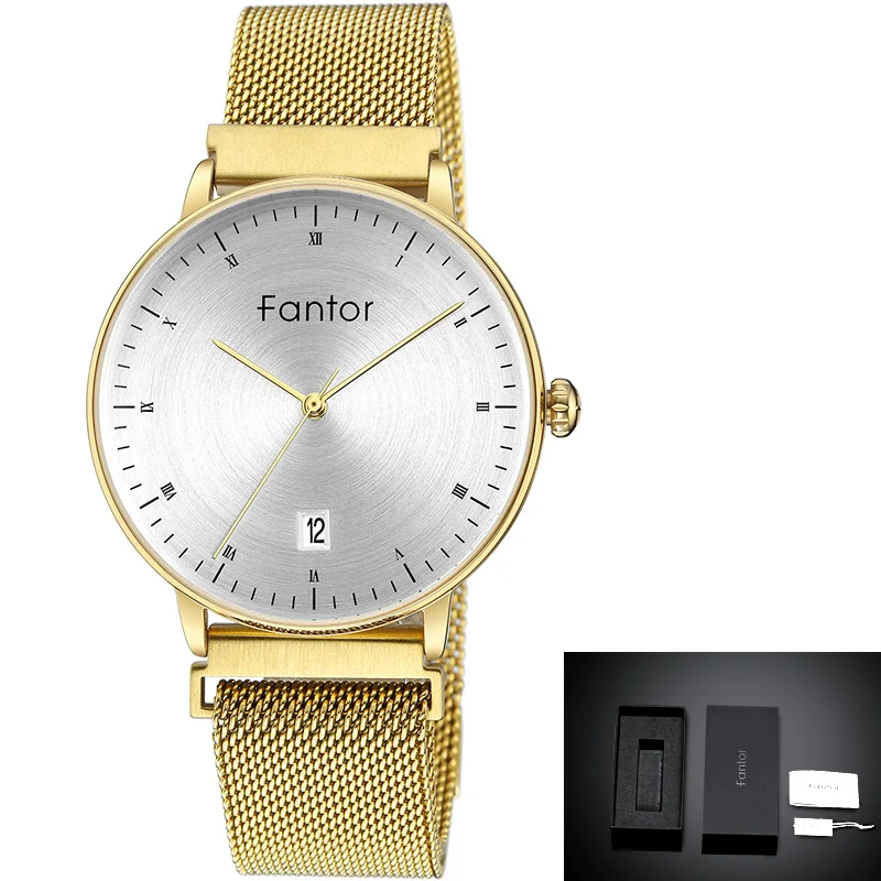 Fantor, женские часы с магнитной сеткой, стальные, женские, элегантные, роскошные, Топ бренд, наручные часы, для девушек, женское платье, часы, relogio feminino - Цвет: WF1020L03