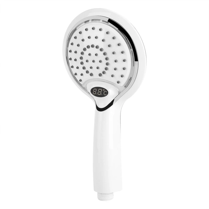 

Automatic Led Shower Spray Head Handheld Shower Spray Head Digital Temperature Display Sensor 3 Colors Change Water Powered