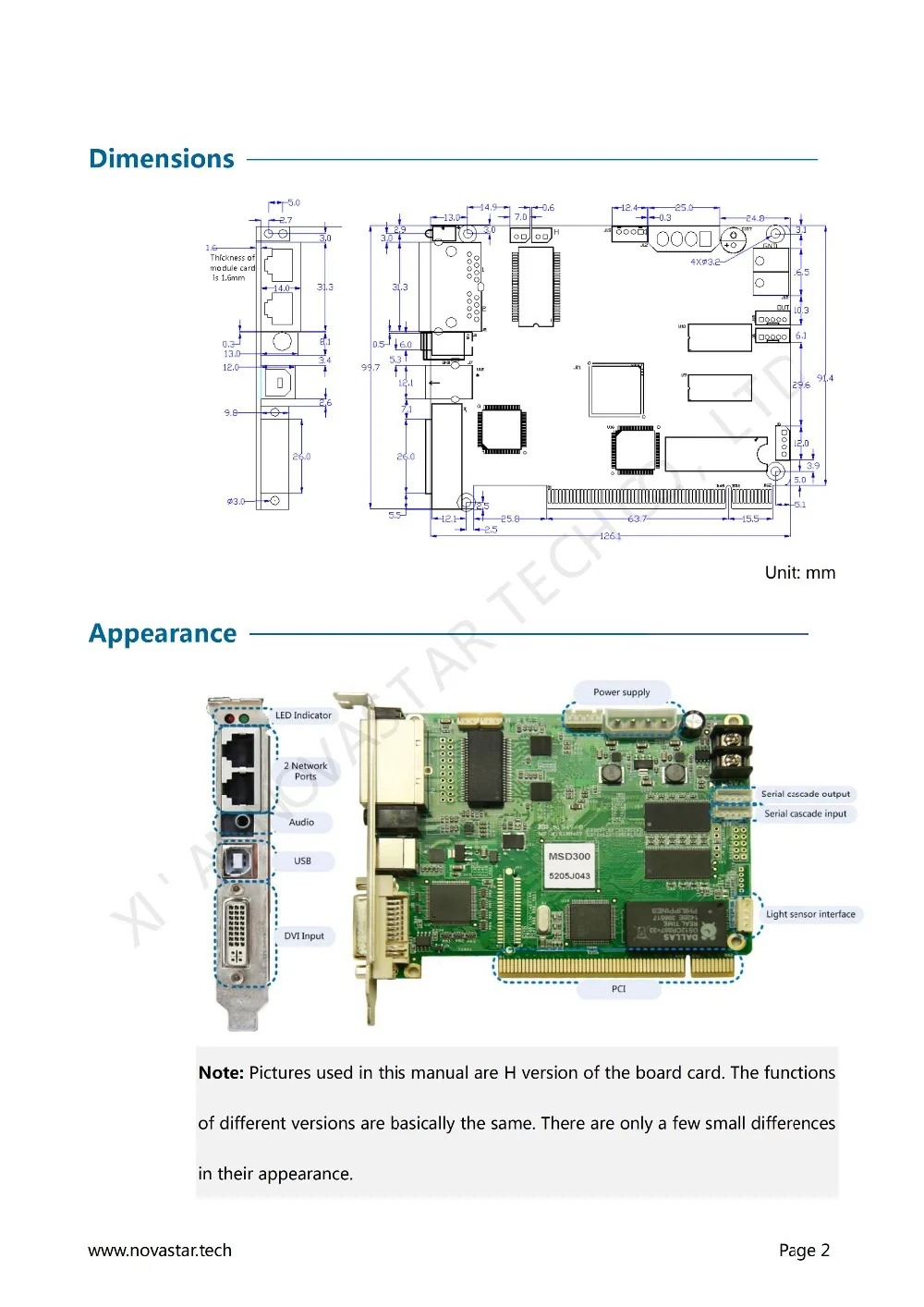 Sending Card MSD300 Specifications_02