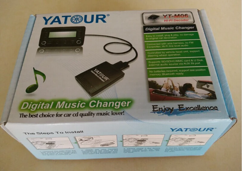 Автомобильный цифровой музыкальный адаптер Yatour USB MP3 AUX интерфейс для Toyota