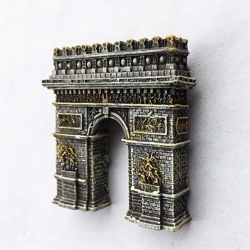 Италия ориентир Arc De Triomphe трехмерное ремесло смолы магнитная наклейка на холодильник наклейка для современного домашнего декора