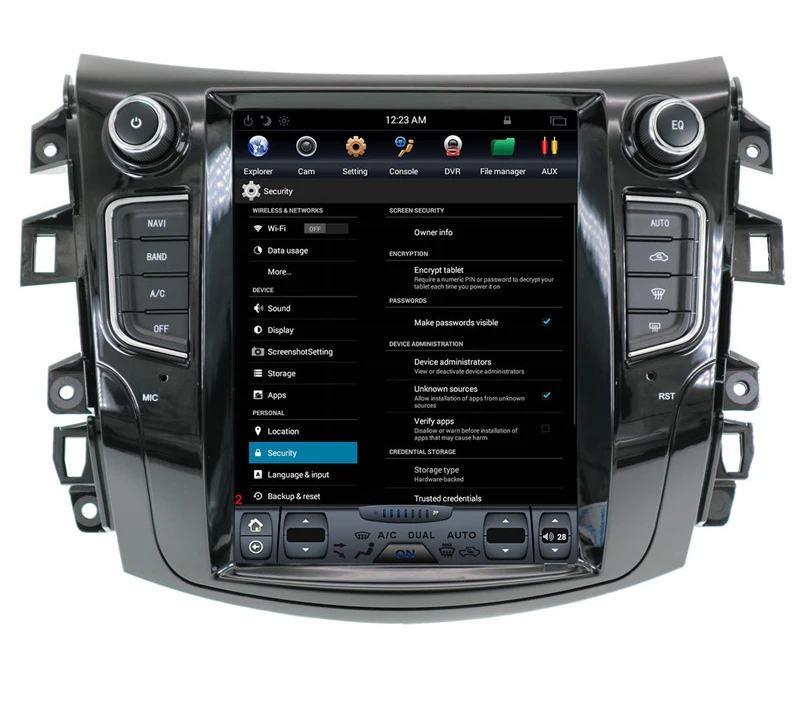 Cheap 10.4" tesla style vertical screen android 8.1 Six core Car GPS radio Navigation for Nissan Navara NP300 Terra Renault Alaskan 1
