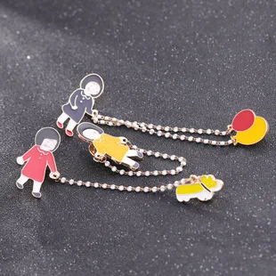 Europe And America New Style Brooch Cartoon Cute Creative Win System Mouse Button Prohibited Search Cursor Brooch