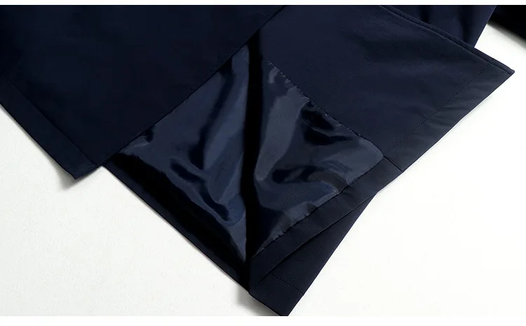 Navy Blue Women Trench Coat Fashion Double Breasted Extra Long Coat Temperament OL HIgh Quality Windbreaker Women Clothes