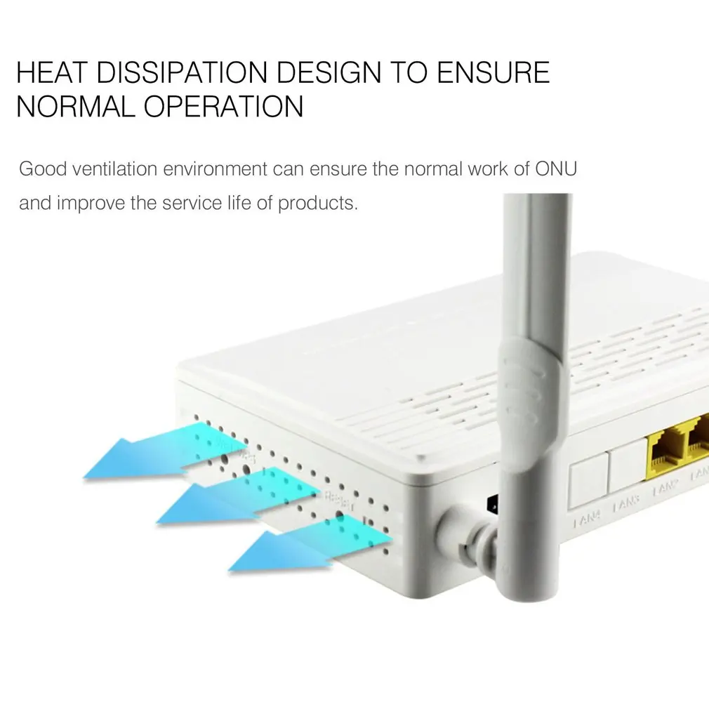Двухпортовый EPON ONU терминал с 1G1F+ Wi-Fi видеонаблюдение NetworkTo FTTH Режим мини волоконно-оптический модем маршрутизатор прошивка EU plue