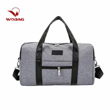 Мужская нейлоновая одноцветная переносная Дорожная сумка из ПУ на одно плечо, повседневная черная серая сумка на выходные, спортивная сумка