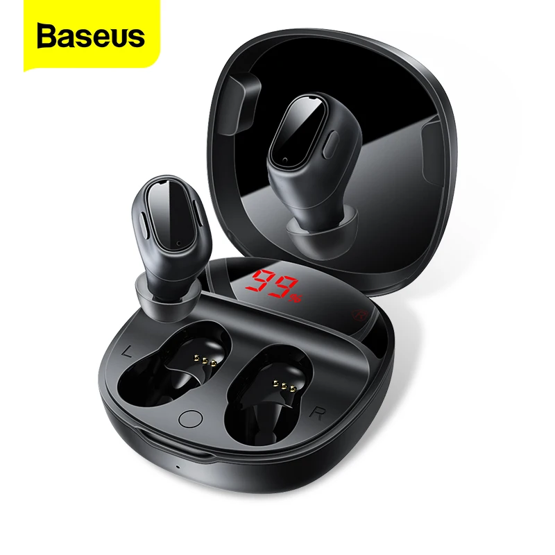 Baseus WM01 Plus Bluetooth 5,0 наушники TWS Mini Ear Buds LED дисплей настоящие беспроводные наушники стерео гарнитура для Xiaomi наушники|Наушники и гарнитуры| | АлиЭкспресс