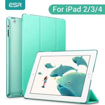 

ESR Case for iPad 2 3 4 Auto Sleep/ Wake Up PU Leather Folio Cover Trifold Stand Brand Shockproof Case for iPad 2 3 4