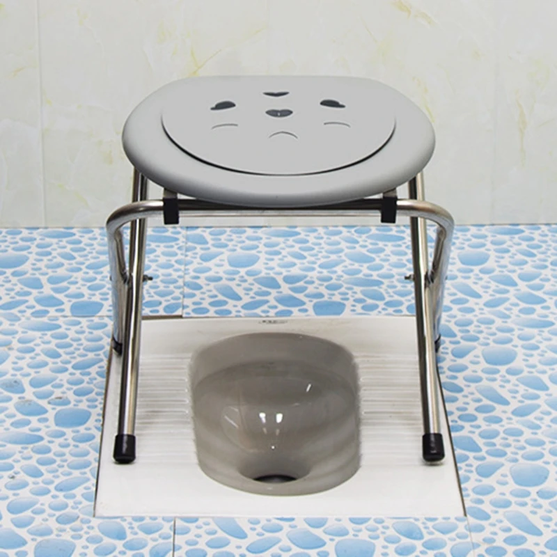 Portable Toilet Camping for Pregnant Woman Household Foldable Adult Commode Lightweight Stainless Steel Stool Chair 4