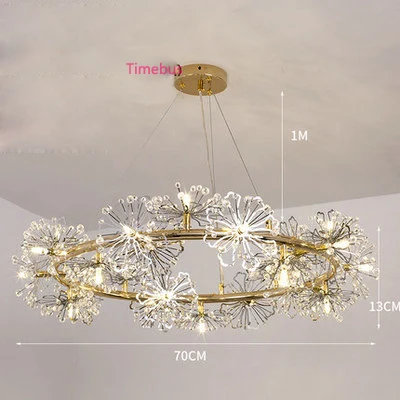 Gold 25 light Северный постмодерн светодиодная хрустальная лампа для гостиной хрустальная люстра освещение креативная спальня светодиодные люстры для ресторанов лампы - Цвет абажура: Gold 25 light