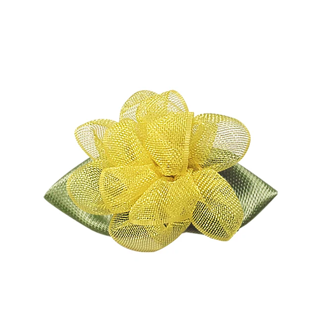 Polyester Organza640 YAMA листва цветок Диаметр 30mm±3mm лист 32mm±3mm 100 шт./пакет лентой, Свадебные Декорации для художественного оформления ногтей, ручная работа - Цвет: Polyester Organza640