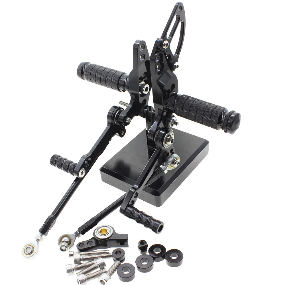 Для Ducati Streetfighter 848 1100 CNC алюминиевый сплав мотоцикл подножка для ног Педаль peg Rearset задний Набор - Цвет: Black