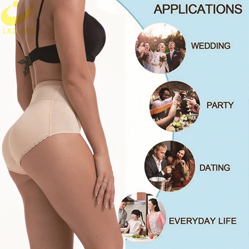LAZAWG женские трусики управления с подкладом Butt Lifter Hip Enhancer Сетчатое дышащее нижнее белье пуш-ап большая задница искусственная для ягодиц формирователь тела