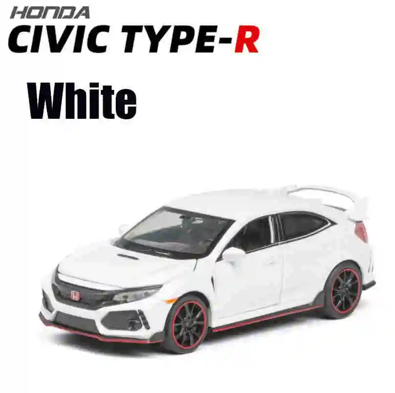 1:32 HONDA CIVIC TYPE-R литые под давлением и игрушечные транспортные средства металлическая модель автомобиля звуковой светильник коллекция автомобилей игрушки для подарков