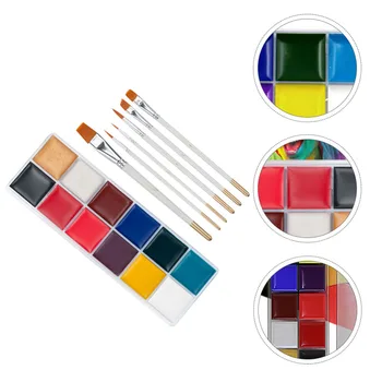 

1 Set Professional Oil Paint Useful Portable Durable Makeup Tool Festival Supply Body Art Painting Pigment for Adult Woman Man
