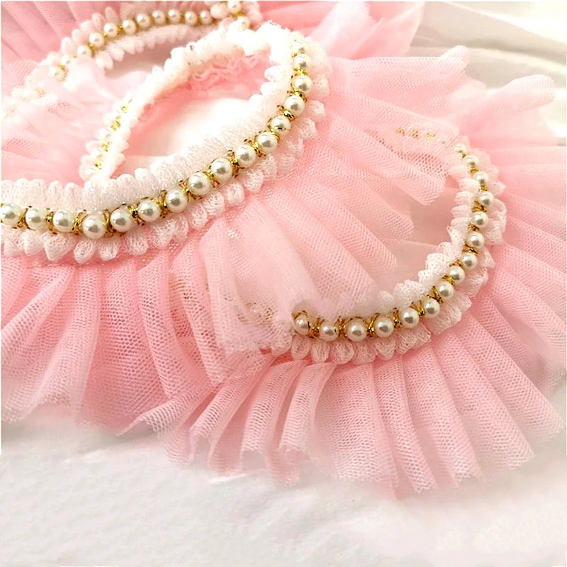 1 метр лента из бисера кружева плиссированная с оборками сетчатый пояс плетеная