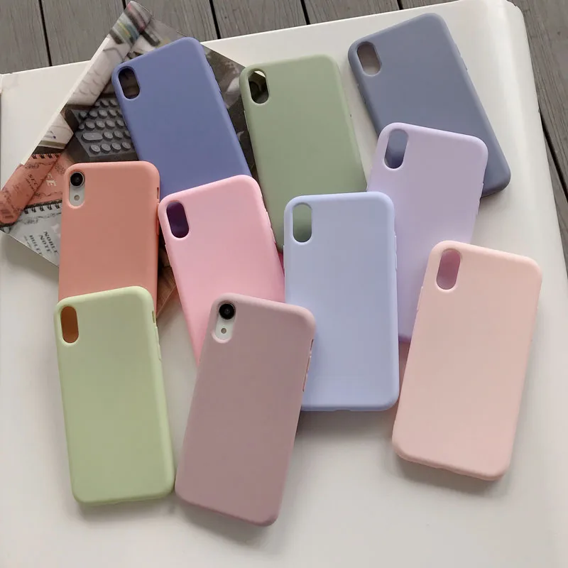 Funda de silicona suave para iPhone, protector de silicona TPU de 20 estilos para iPhone 11 Pro Max XS Max XR X SE2 8 7 6 6S Plus 7Plus 8Plus 6Plus