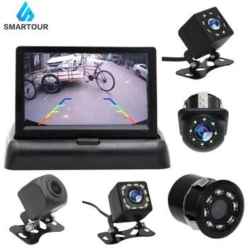 

Smartour car Backup Camera & 4.3" LCD Car Rear View Monitor Kit for Truck Bus RV 8 IR LED Night Vision Rearview Reverse Camera