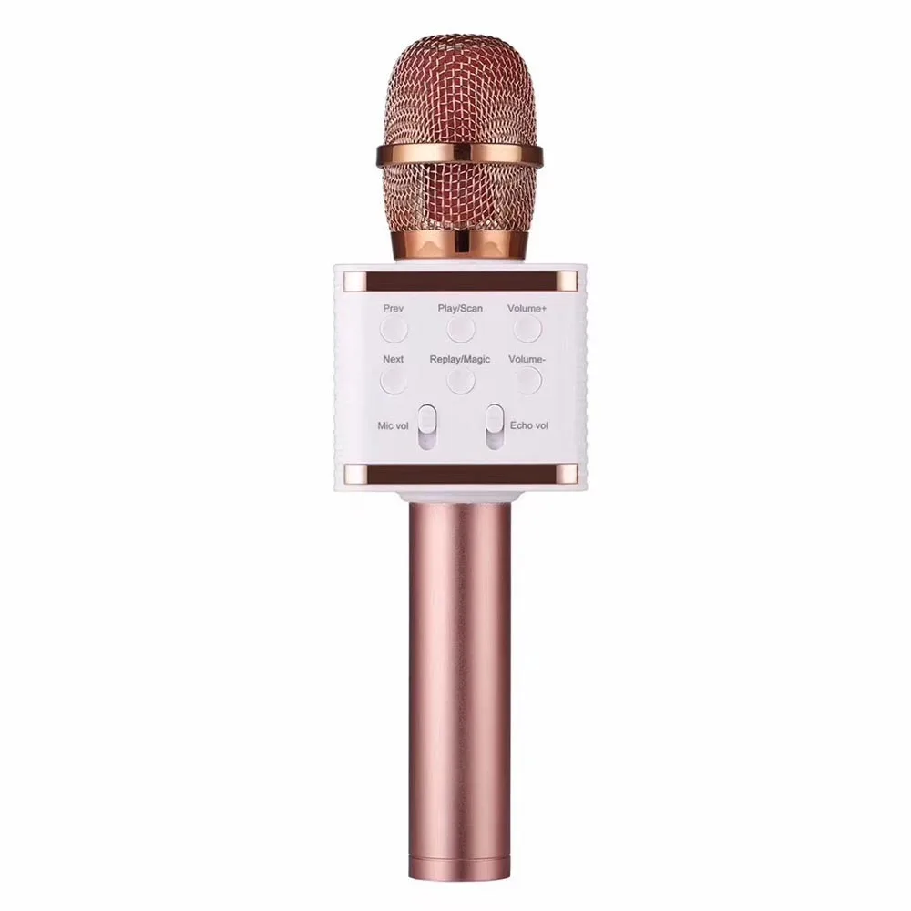 V7 профессиональный Bluetooth беспроводной микрофон караоке динамик микрофона ручной музыкальный плеер микрофон для вокала, с рекордером KTV MIC