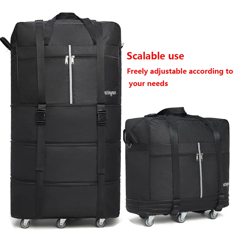 Najtaniej 158 przesyłka lotnicza bagaż o dużej pojemności za granicą walizka samolot przesyłka Cardan wheel składany bagaż