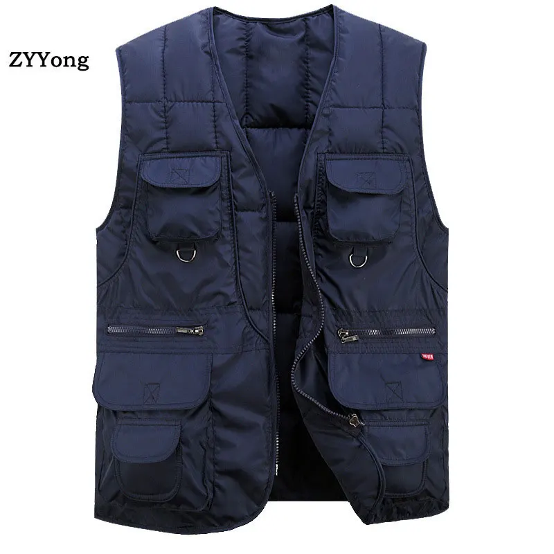 2020 New Vest Men Brand Mens Jacket Sleeveless Vests Jackets Men Casual Coats Men's Vest Man Cotton Thicken Waistcoat