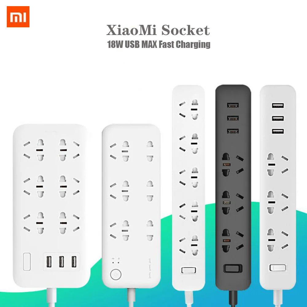 Умная розетка Xiaomi бытовой Удлинительный кабель плата питания 18 Вт AMX быстрая