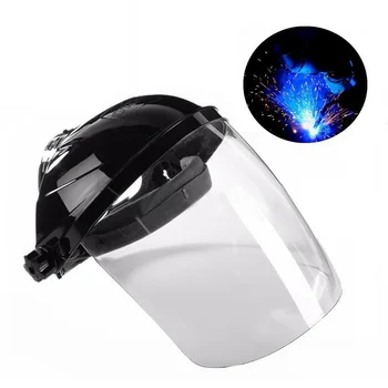 

1pc Face Shield Welding Helmet Cover Transparent Safety Welding Grinding Helmet Face Anti-UV Protection Shield