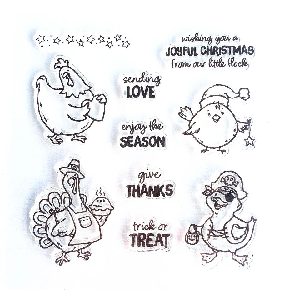 Joyful Christmas Craft прозрачный силиконовый штамп для скрапбукинга изготовление бумажных открыток DIY Фотоальбом Декоративные штампы лист
